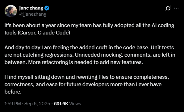 Issues with AI coding tools
