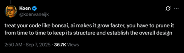 Treat your code like a Bonsai